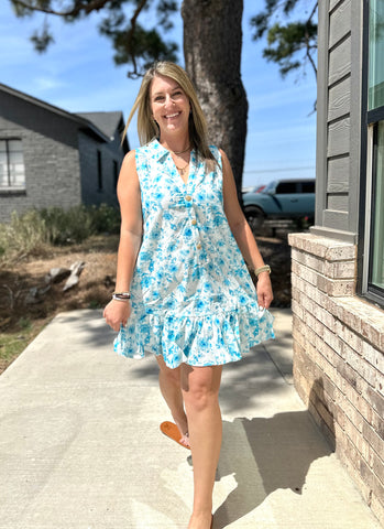 Floral Print Tiered Mini