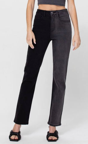 Black/Grey Split Denim