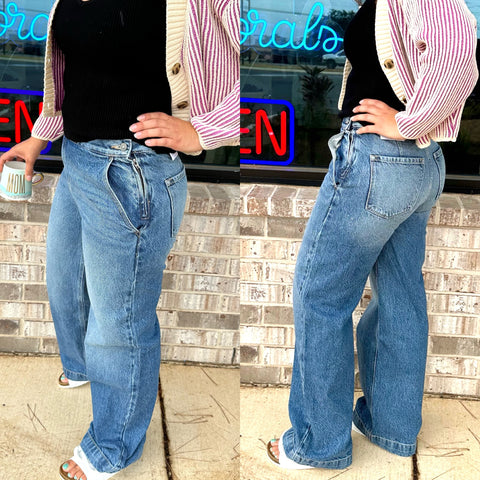 High Rise Wide Leg KanCans
