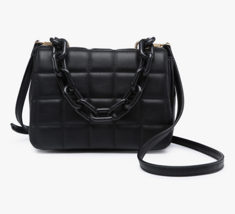 Quilted Crossbody w/ Large Chain Strap