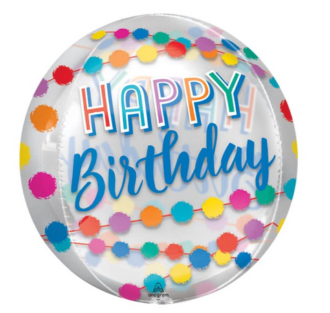 Rainbow Puff Birthday Balloon