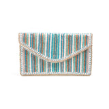 Beaded Flapover Clutch/Crossbody