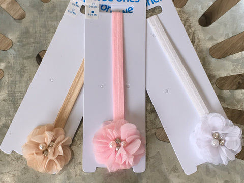 Small Organza Flower Band