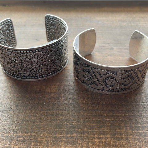 Silver cuff bracelet