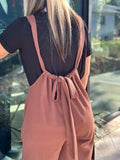 Drawstring Mocha Jumpsuit