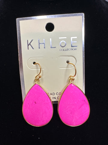 Hott Pink Teardrop Dangles