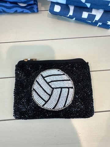 Volleyball Beaded Pouch