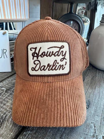 Corduroy Howdy Darlin' Patch Hat