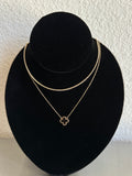 Clover & Rhinestone Layer Necklace