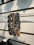 Grey/Gold Stretch Bracelet Stack