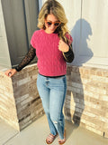 Black Round Neck Lace Long Sleeve