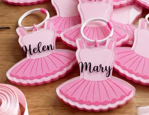 Acrylic Tutu Luggage Tag