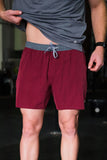 7" Maroon Athletic Shorts