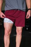 7" Maroon Athletic Shorts