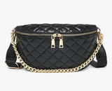Quilted Belt Bag w/Chain Strap