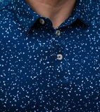 Navy Speckled Performance Polo