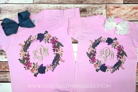 Personalized Floral Ring Kid’s Tee