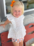 Eyelet Sleeveless & Peaches Bloomers Set