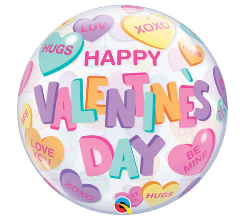 Candy Hearts Valentine's Bubble Balloon