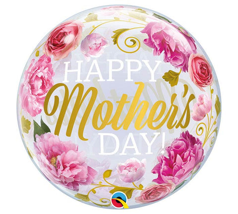 Pink Peonies Bubble Mother's Day Balloon